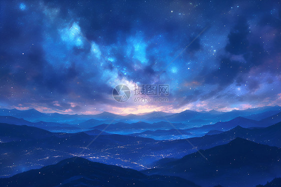 星云山脉美景图片