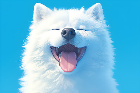 一直白色的狗狗图片