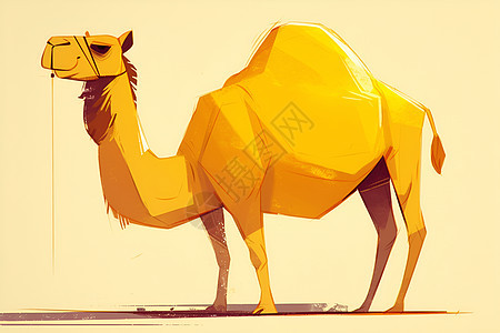 可爱的黄色骆驼图片