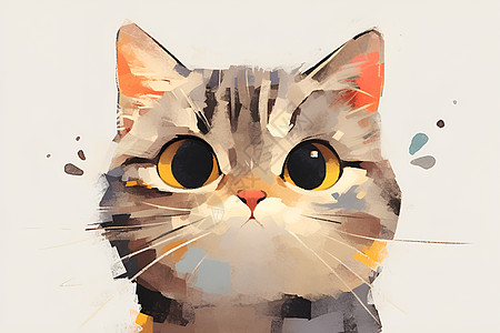 可爱的猫咪插画图片