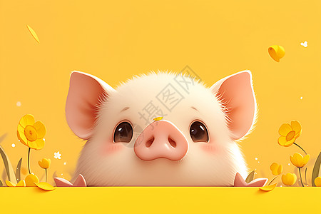 各种表情可爱的小猪表情插画