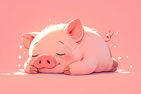 睡觉休息的小猪图片