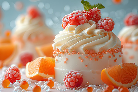 美味的果冻蛋糕图片