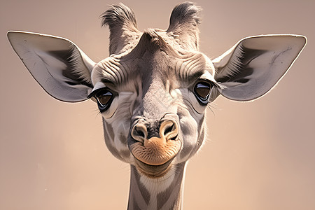 长颈鹿的面部表情图片