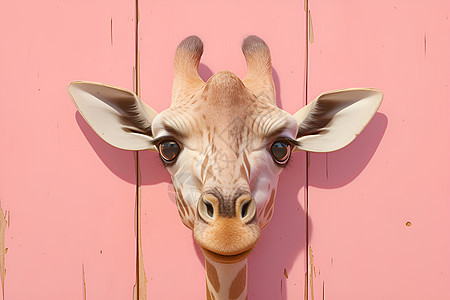 长颈鹿的大耳朵图片