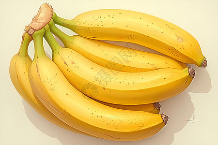美味香蕉的插画图片
