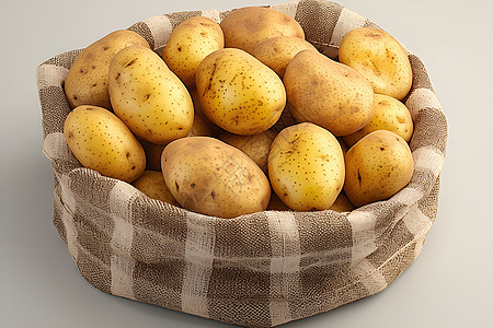 一袋新鲜土豆图片