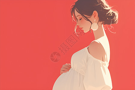 怀孕的女士图片