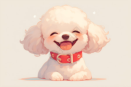 微笑的白色狗狗图片