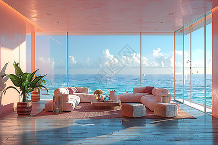 海洋公寓客厅沙发图片