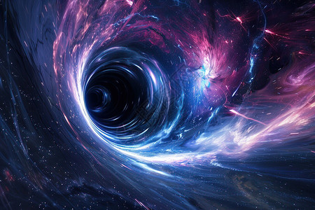 太空中绚丽的黑洞图片
