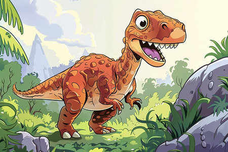 开心的恐龙背景图片