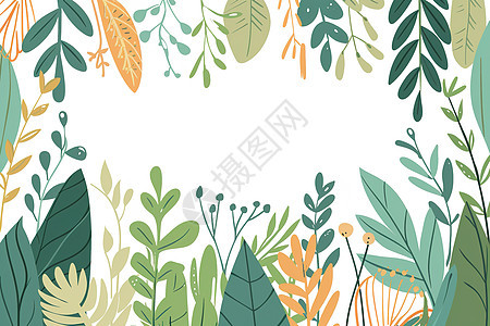 绿叶和植物背景图片