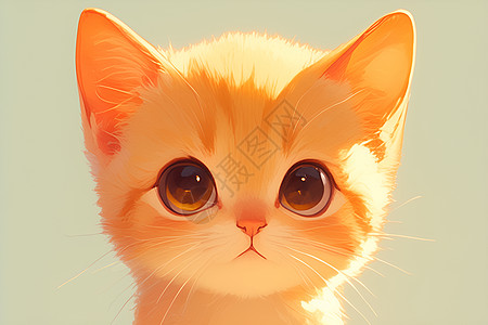 可爱橘色小猫图片