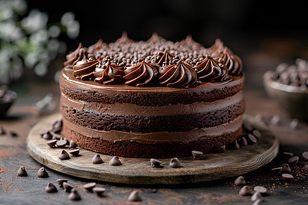 巧克力蛋糕的绝美诱惑图片