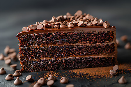 巧克力蛋糕的浓情图片