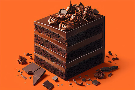 丝滑巧克力蛋糕图片