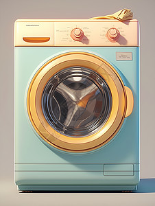 可爱的卡通洗衣机图片