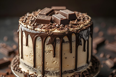 巧克力蛋糕的完美诱惑图片