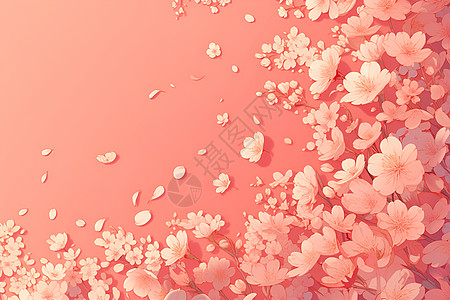樱花插画背景图片