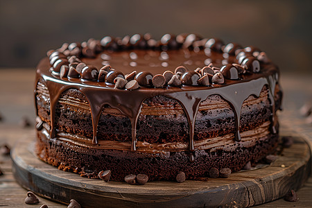 巧克力蛋糕的诱惑美食图片