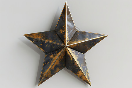 金属的五角星图片