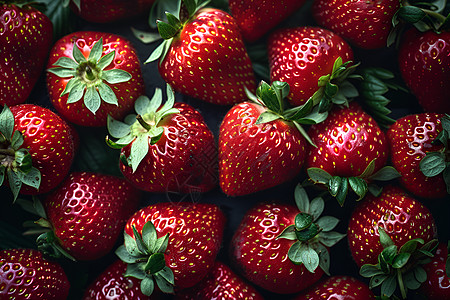 色泽鲜艳的草莓图片