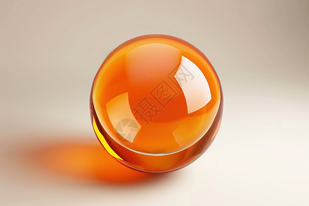 光亮橙色球体图片