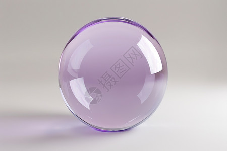 紫色玻璃球体图片