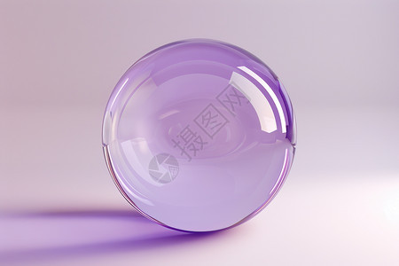 紫色透明球体图片