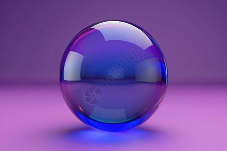 紫色背景中的玻璃球图片