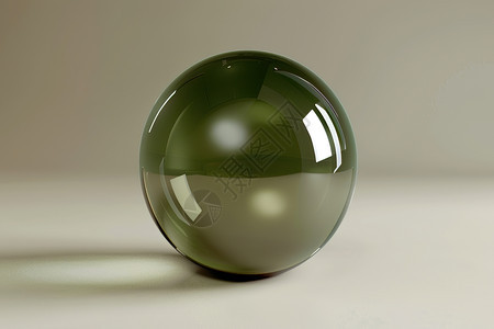 翠绿的玻璃球图片