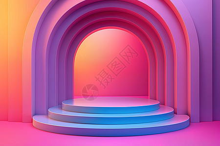 彩虹拱门空间图片