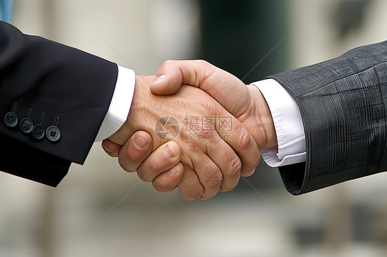 两个男人握手图片