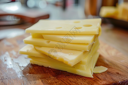 案板上的奶酪图片