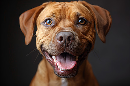 快乐的棕色狗狗图片