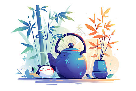 中国传统茶文化的平面设计图片