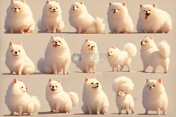 可爱的白色狗狗图片