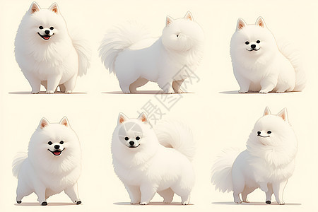 活泼可爱的白色狗狗图片
