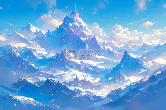 冰雪王国的壮丽风景图片