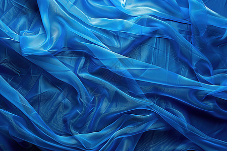 波浪状设计的蓝色背景图片