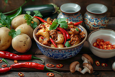 美味中国菜肴的摄影图片图片