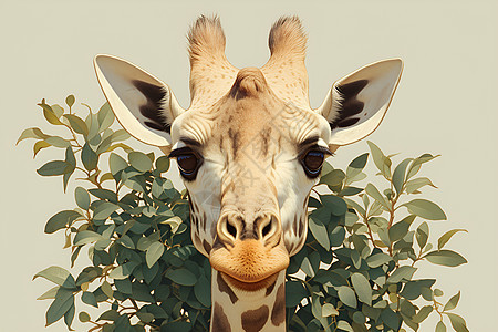自然栖息的长颈鹿图片