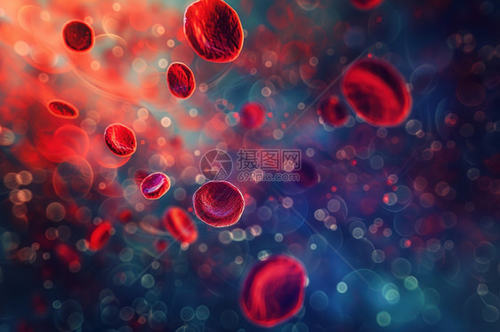 血细胞的漂浮图片