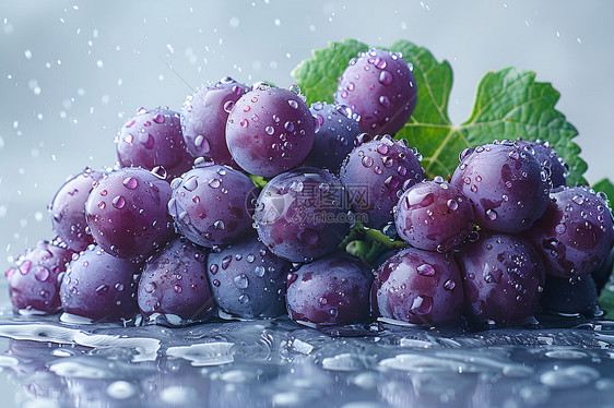 紫色葡萄水果图片