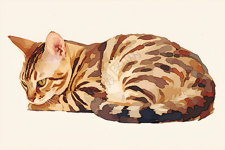 淘气可爱的虎斑猫图片