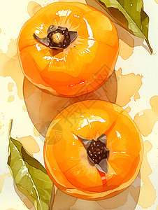 成熟的水果柿子图片