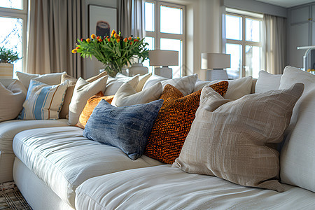 住宅内温馨舒适的沙发图片