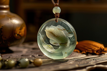 玻璃鱼珠子图片