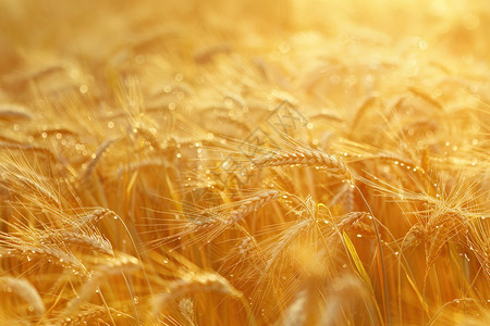 阳光照耀下的麦穗图片